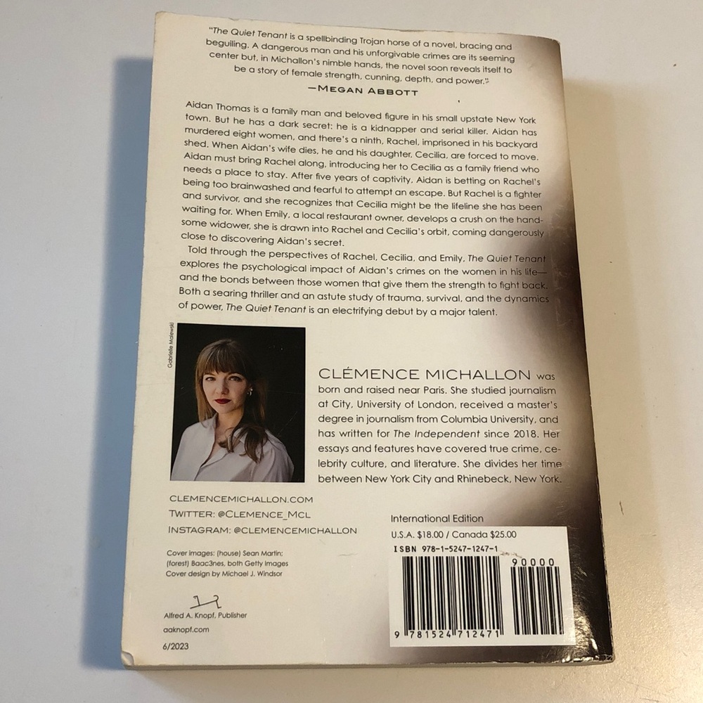 The Quiet Tenant paperback book Clemence Michallon - Picture 2 of 6